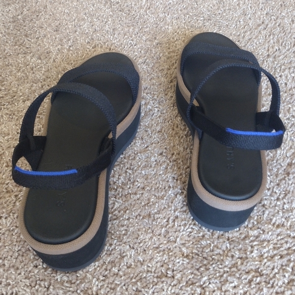 Rothy's Platform Wedge Ankle Strap Sandals NIB - Picture 6 of 13